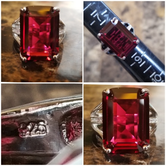 21ct pink Rubilite Tourmaline Ring Size 8 - Picture 7 of 7
